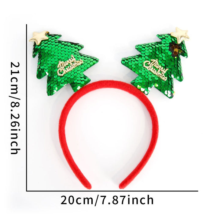 Wholesale Plastic Christmas Headbands With Antler And Star Design For Kids Party Hair Accessory