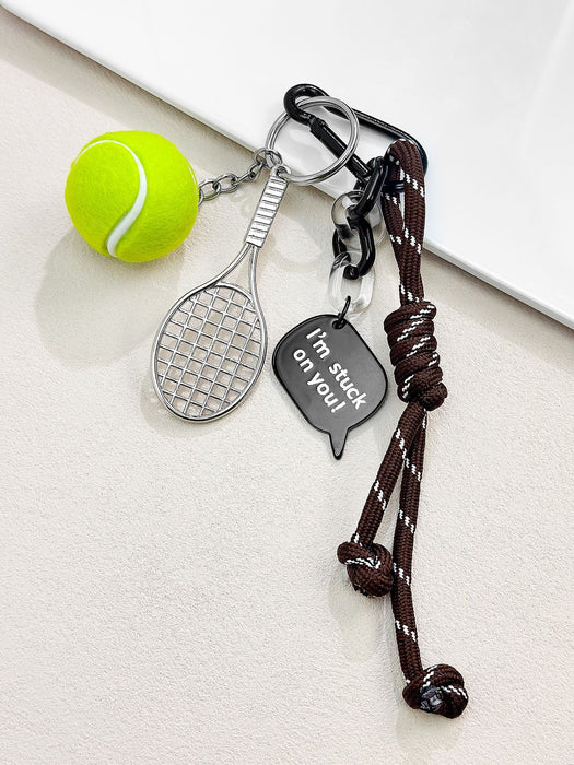 Wholesale Multicolor Golf Volleyball Baseball Badminton weave Keychain
