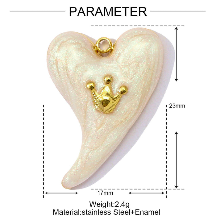 Wholesale Drip Oil Love Flower Star Moon Stainless Steel Pendant Necklace Eye Earrings Stainless Steel Jewelry Pendant