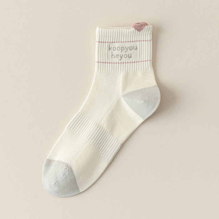 Wholesale New socks with a heart-shaped and sweet middle tube