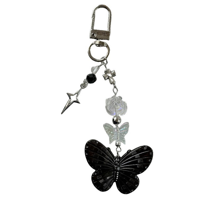 Wholesale Black Butterfly Jewelry Hanger, Mobile Phone Hanger, Personalized Cross Bag Hanger, Keychain