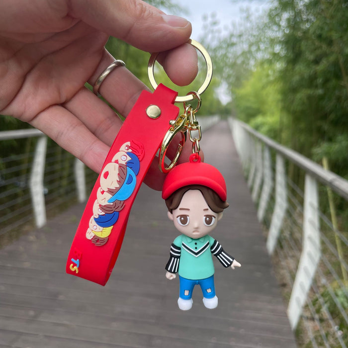 Wholesale Q-version keychain cute bag pendant car keychain ring hanging decoration small gift wholesale