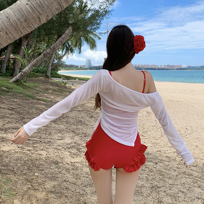 Wholesale New swimsuit one-piece high-end feel cover up, sun protection swimsuit, soaking in hot springs