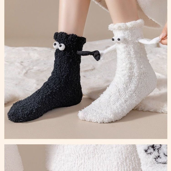 Wholesale coral fleece mid-calf socks