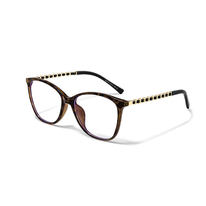 Wholesale Retro cat eye frame can be paired with myopia round face ultra light anti blue light black frame eyes