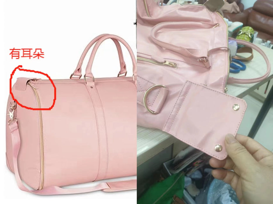 Wholesale Travel convenient carry-on clothing bag large PU leather duffel bag for women