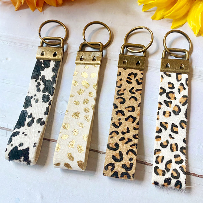 Wholesale Retro Bohemian Leather Horse Hair Keychain