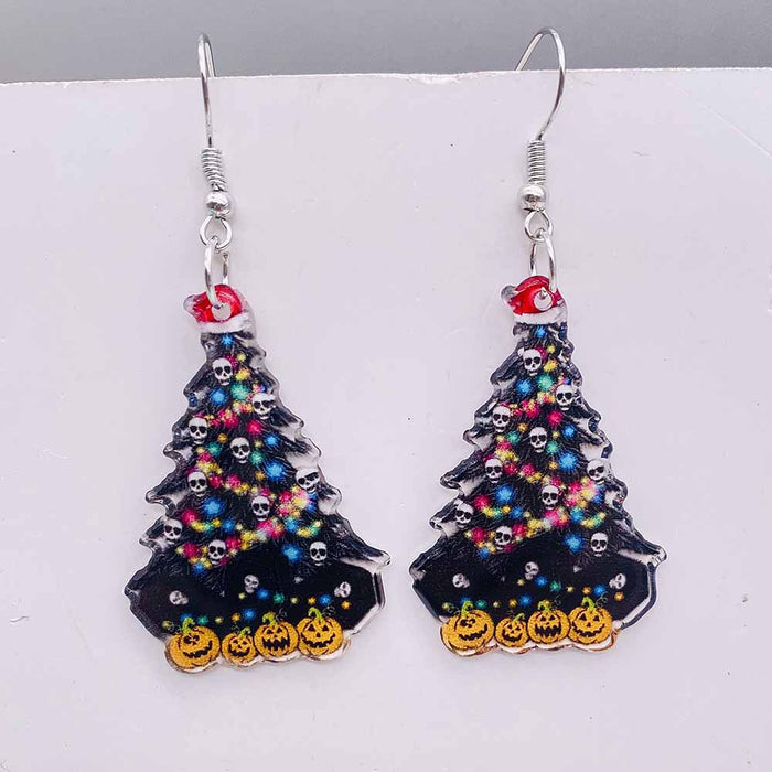 Wholesale New Christmas Acrylic Earrings Leopard Print JDC-ES-YaChen011