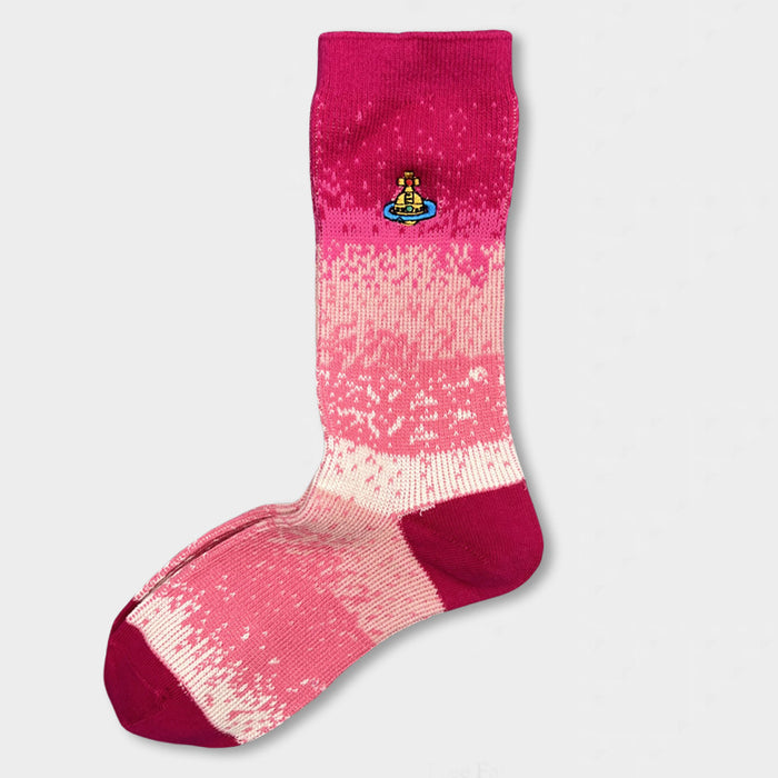 Wholesale Embroidered women's socks solid color double needle tube versatile stacking socks