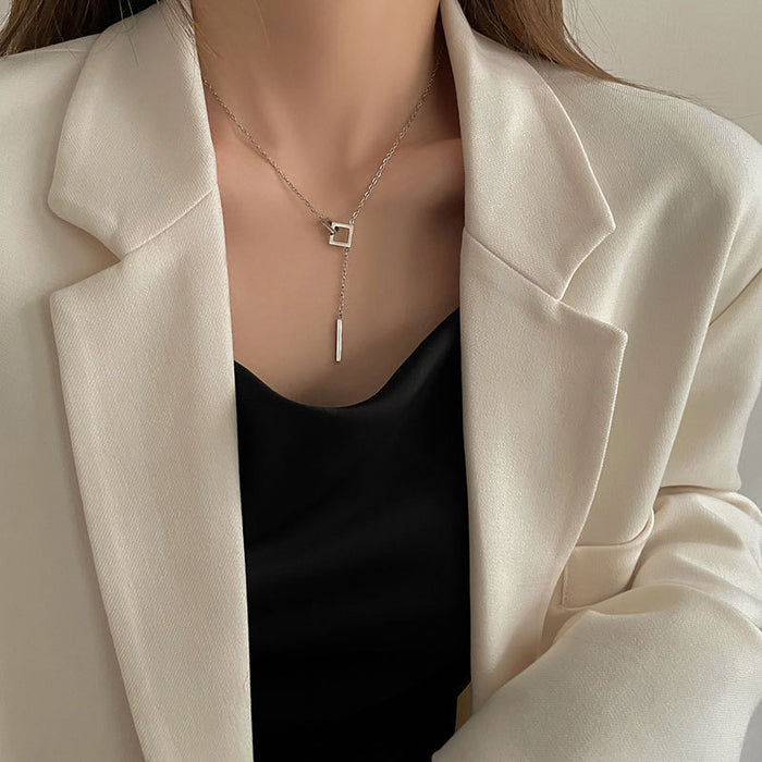 Wholesale Titanium steel necklace  women  sweater chain accessories  long clavicle chain