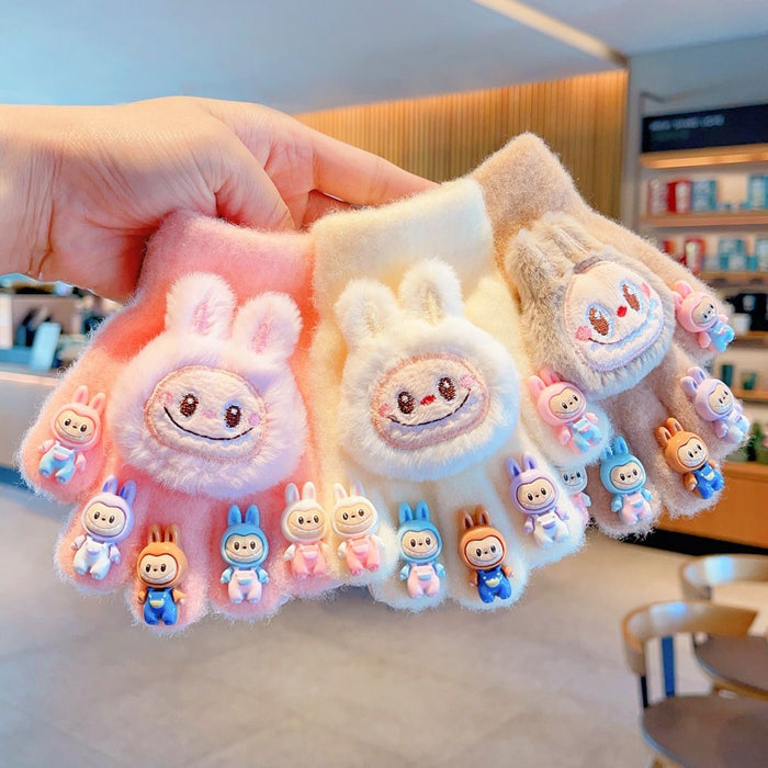 Wholesale Cute cartoon five-finger children gloves