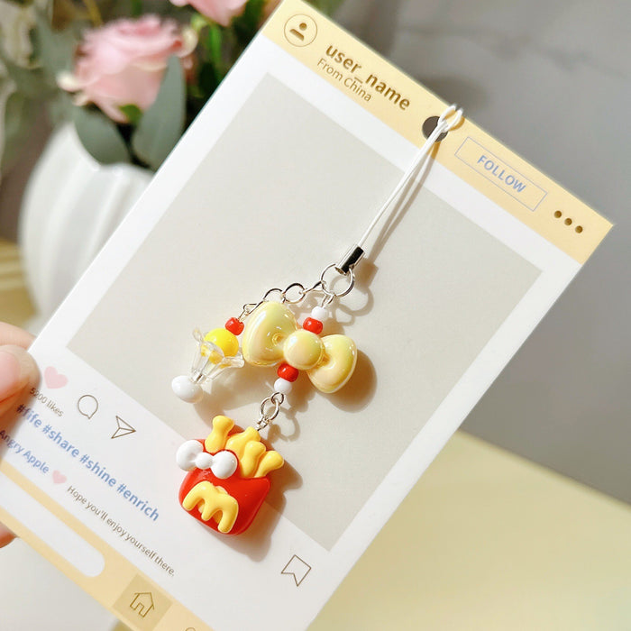 Wholesale Beaded Pendant Cute Girl Heart Mobile Phone Chain Bag Accessories