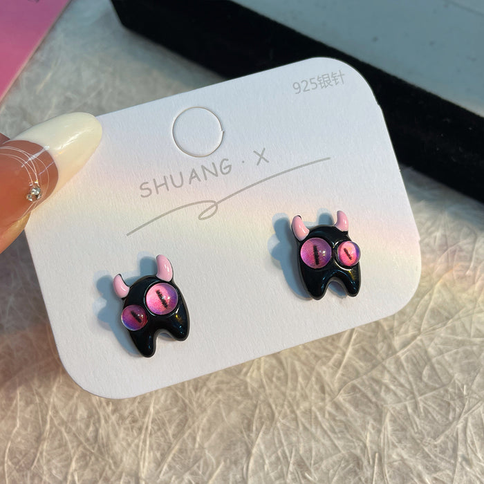 Wholesale Heterochromatic Monster Alloy Earrings JDC-ES-Shuangx011