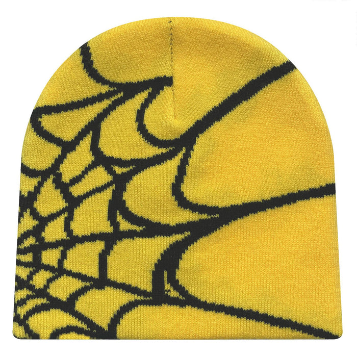 Wholesale Acrylic Spider Web Jacquard Yarn Knitted Hat JDC-FH-Mingw003