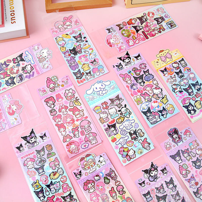 Wholesale Colorful and cute cartoon laser stickers