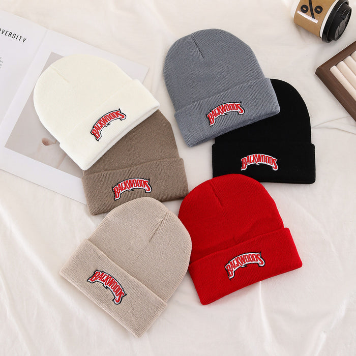 Wholesale Autumn and winter casual wool hat embroidered knitted hat