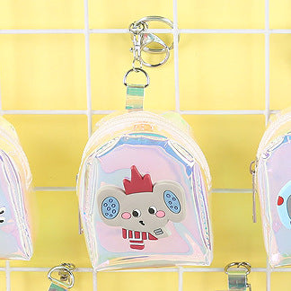 Wholesale Cartoon Animal Transparent PVC Backpack Coin Purse Cute Small Wallet