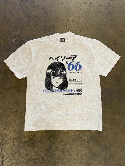 Wholesale Oversize Cartoon Girl Printed Couple Loose Short-sleeved T-shirt