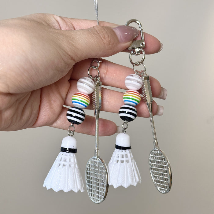 Wholesale badminton racket keychain mobile phone pendant small gift ornaments