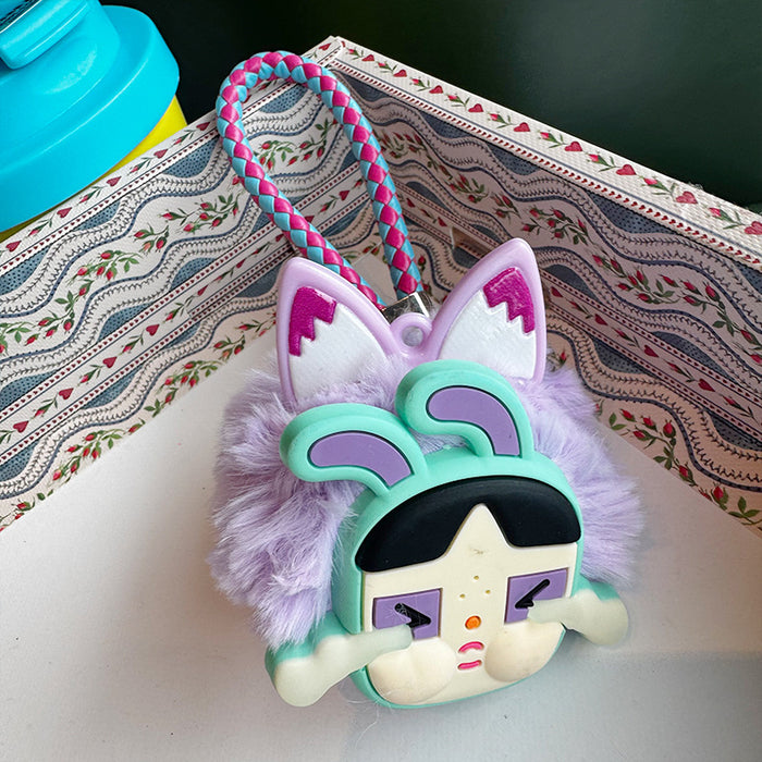 Wholesale Cartoon Plush Leather Lanyard Bag Pendant Girl Heart Big Head Doll Plush Keychain Doll Pendant