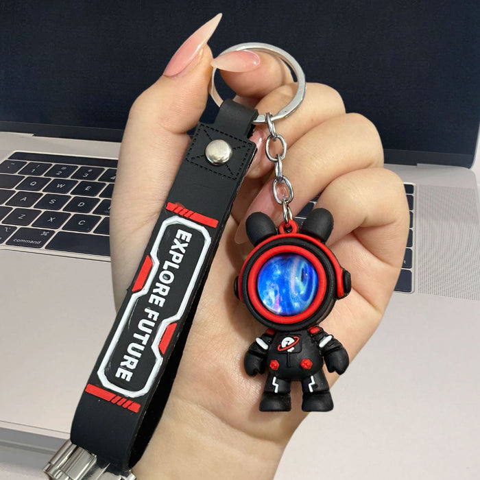 Wholesale Cartoon Star Rabbit Astronaut Keychain Couple Gift Bag Hanging Jewelry Creative Car Key Chain Pendant