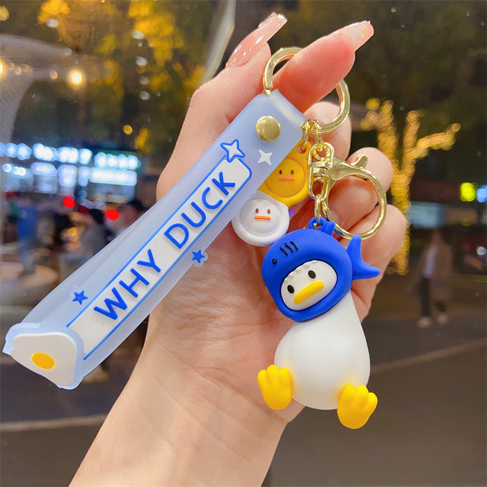 Wholesale Creative Cartoon Crooked-Neck Duck Fun Keychain