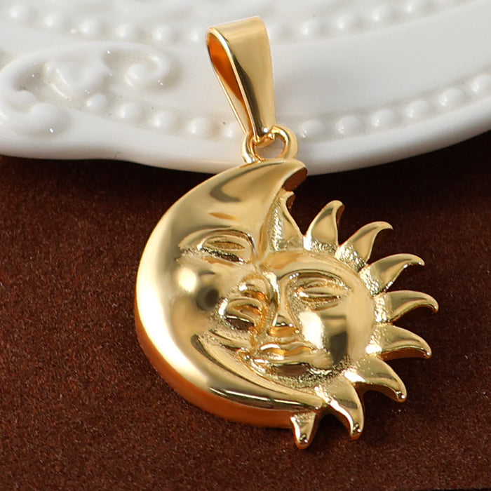 Wholesale 6PCS/SET Stainless Steel Single Pendant Gold Plated