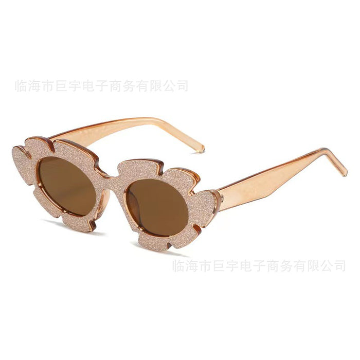 Wholesale New Sunflower Sunglasses Fashionable Flower Shaped Funny Decorative Sunglasses Glasses