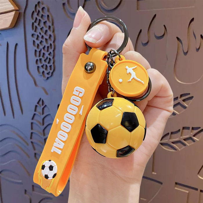 Wholesale Cartoon Football Trophy Keychain ABS Purple Car Key Accessory