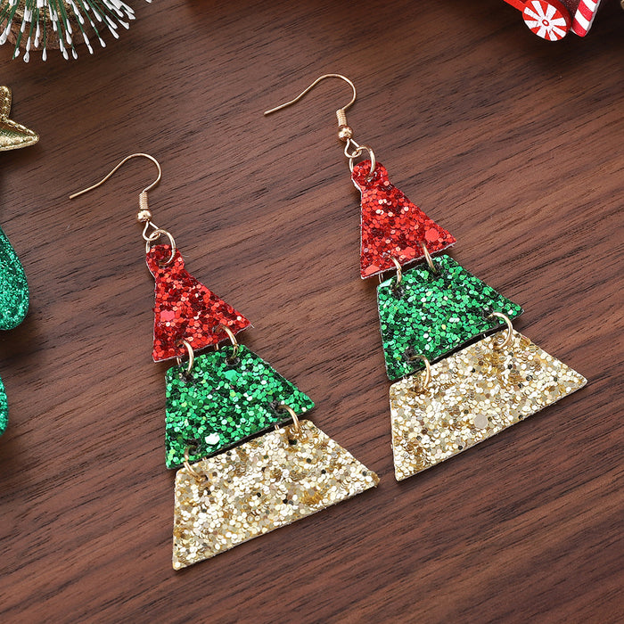 Wholesale Christmas Glitter Earrings JDC-ES-ChuLian011