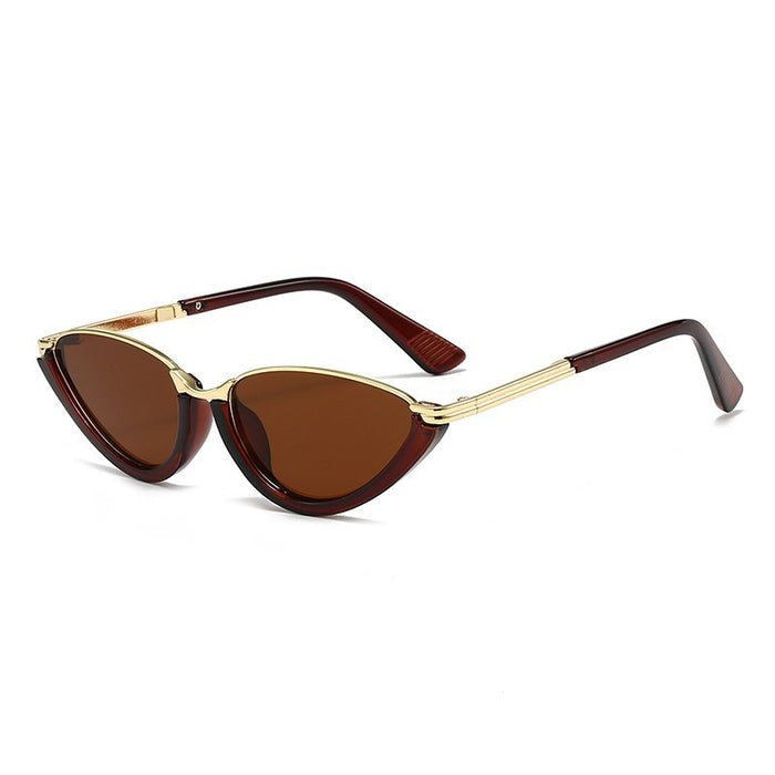 Wholesale Retro Cat Eye Semi-Rim Sunglasses