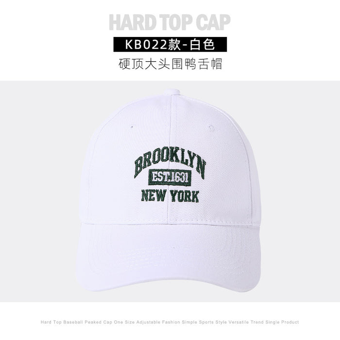 Wholesale Hard-Top Large Head Baseball Cap Wide Brim, American-Style Duckbill Cap for Men