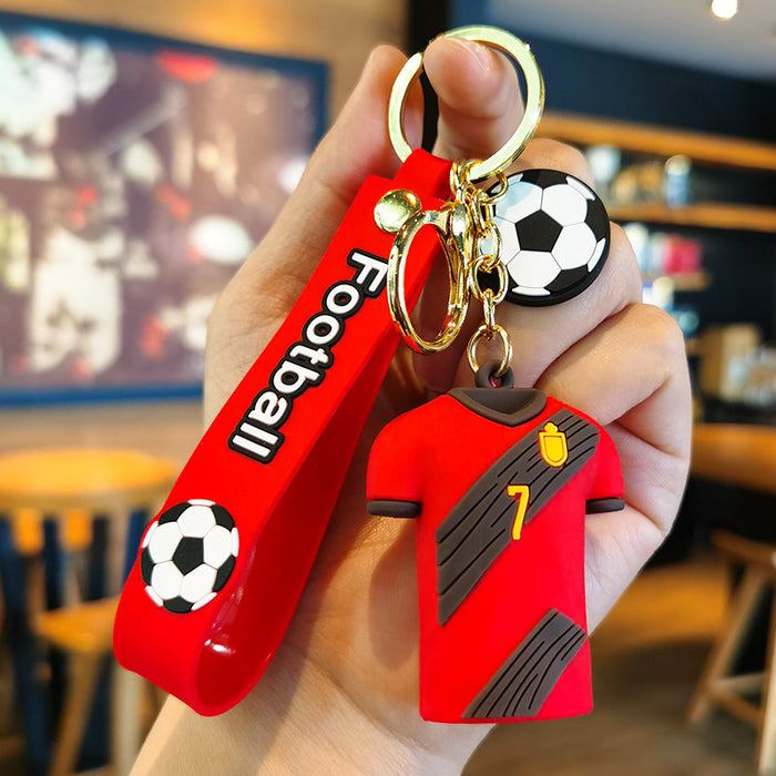 Wholesale Rubber Cartoon Doll Jersey Keychain JDC-KC-Tingm183