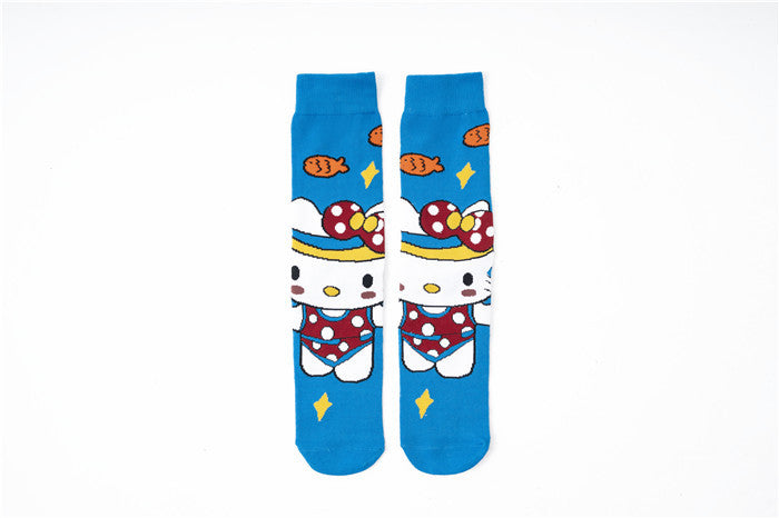 Wholesale Trendy mid-calf socks with cartoon designs
