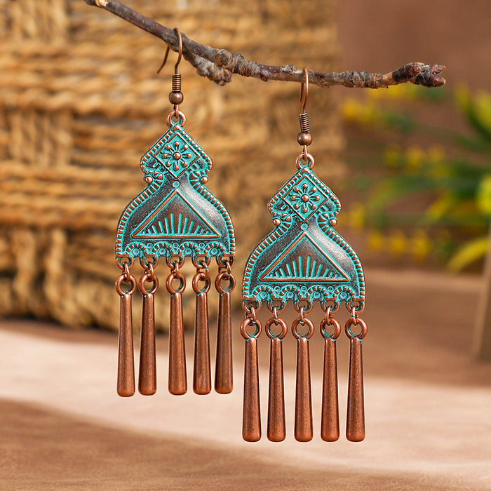 Wholesale Geometric Alloy Tassel Earrings for Women Party Wear Fashion Accessory MOQ≥2