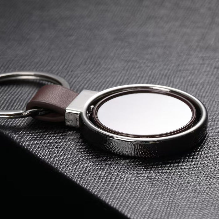 Wholesale Small gift keychain pendant leather keychain rotating leather keychain