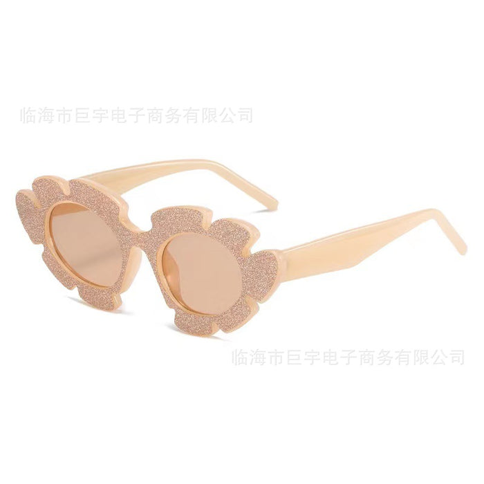 Wholesale New Sunflower Sunglasses Fashionable Flower Shaped Funny Decorative Sunglasses Glasses