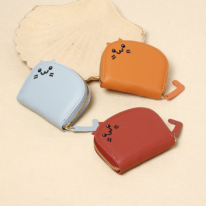 Wholesale Cat Card Bag Women's Small and Cute Multi-card Card Bag Advanced Cartoon Coin Purse