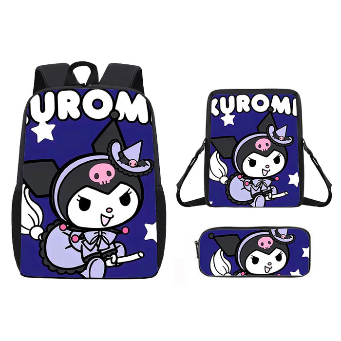 Wholesale Backpack Satchel Pencil Case Three-piece Student Schoolbag