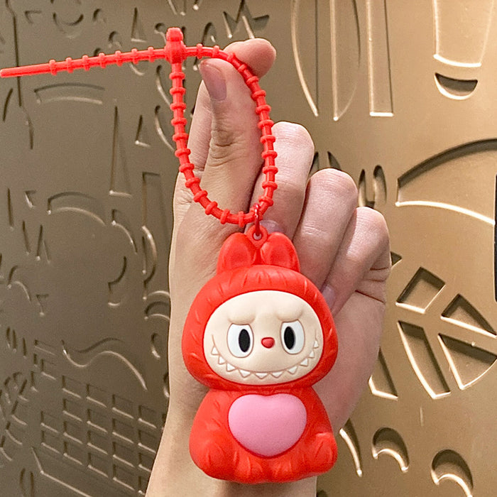 Wholesale Plush plush cloth love key chain schoolbag car key chain