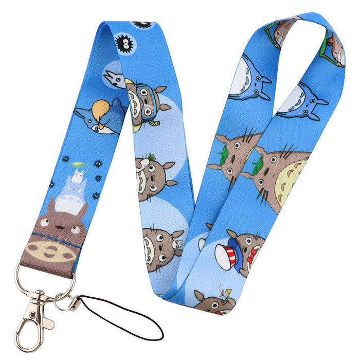 Wholesale 10 pcs Cute cartoon cat phone lanyard hard case keychain