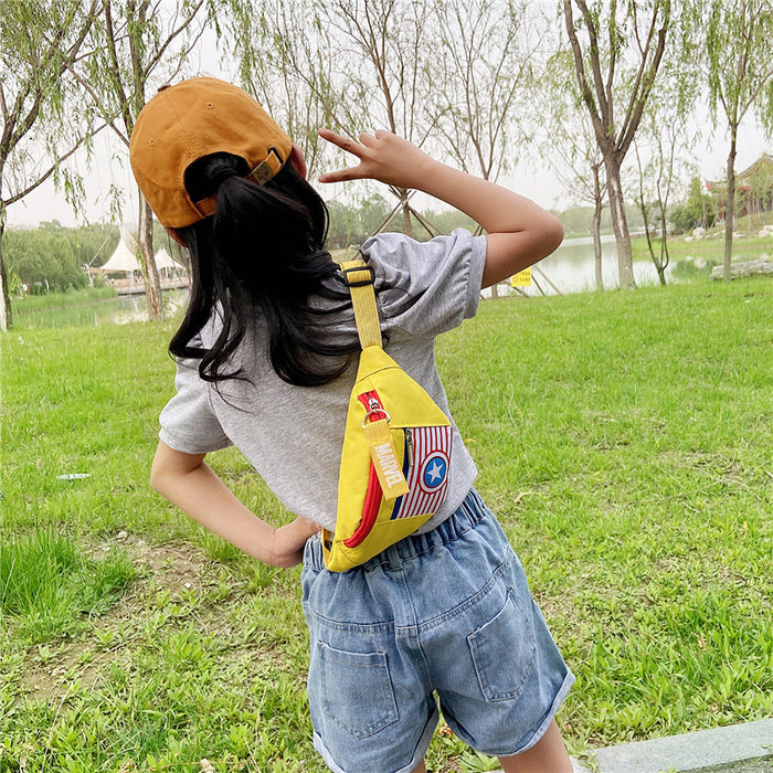 Wholesale New Mini Printed Shoulder Bag Cartoon Anime Waist Bag Crossbody Bag Cute Chest Bag