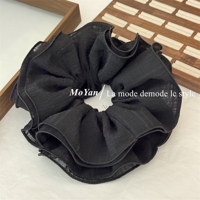 Wholesale lace edge large texture head flower lazy temperament hair rope head rope