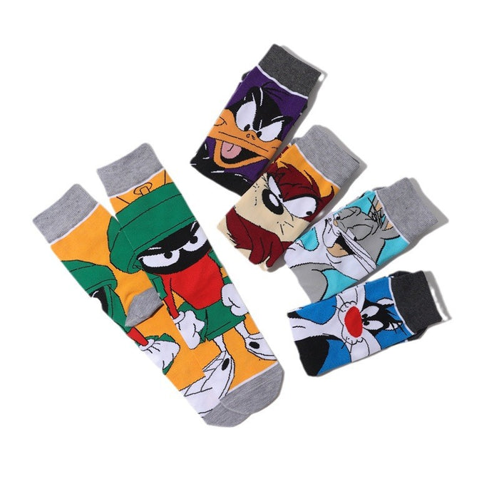 Wholesale tide socks men's cotton cartoon tube socks women's socks factory animation socks