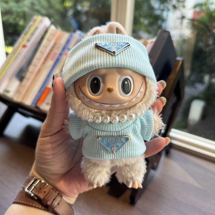 Wholesale Doll Clothes with Hat Pearl Necklace Knitted Doll Clothes