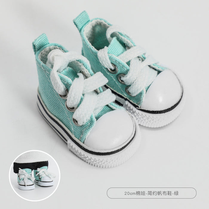 Wholesale 20cm Cotton Doll Shoes Simple Sports Canvas Shoes Doll Doll Shoes  Accessories Cotton Doll Shoes