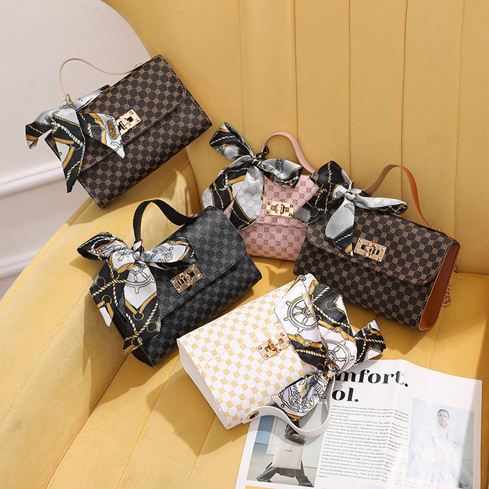 Wholesale New Printed Scarves Small Square Bags Girl Bags Chain Shoulder Crossbody Bags Women's Bags JDC-SD-SC008