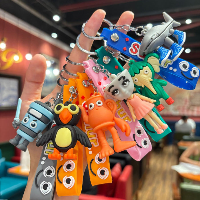 Wholesale Doll keychain pendant cartoon funny series keychain car keychain bag accessories