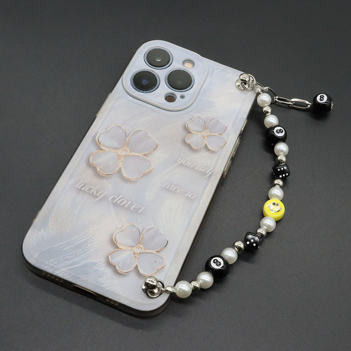 Wholesale jewelry  billiards black 8 dice mobile phone lanyard hair whiteboard smiley hip hop