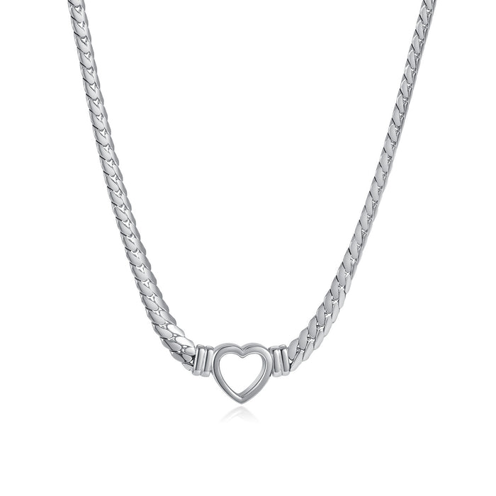 Wholesale Hollow Love Titanium Steel Necklace JDC-NE-TaoY006